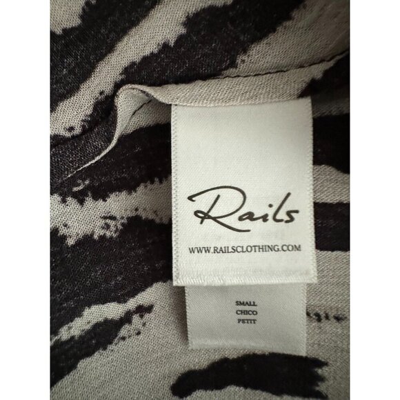 Rails Inez in Black Nile Dress Elastic Waistline Flowy Skirt Style Womens Size S - Picture 7 of 8